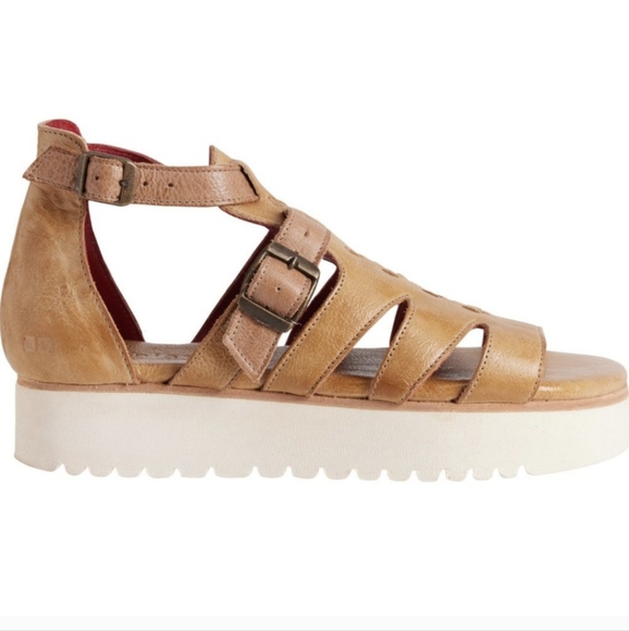 NEW Bed Stu Ada Sandals Leather Women Cashew - Picture 2 of 3